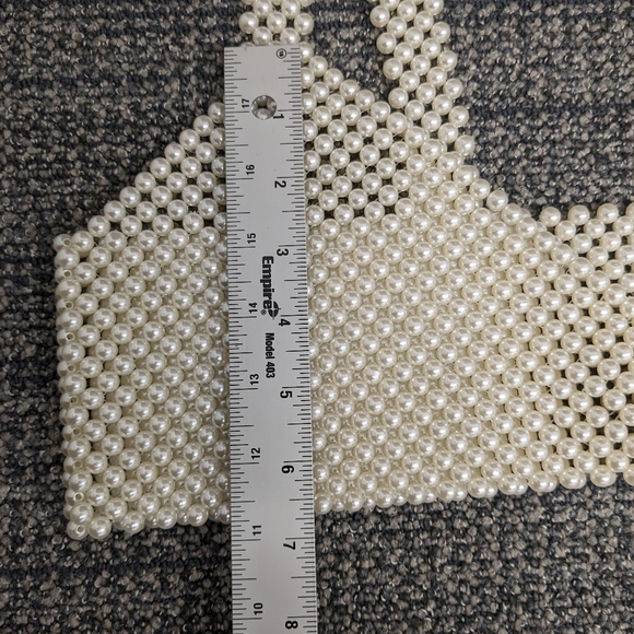 Faux Pearl Beaded Crop Top - Picture 9 of 10